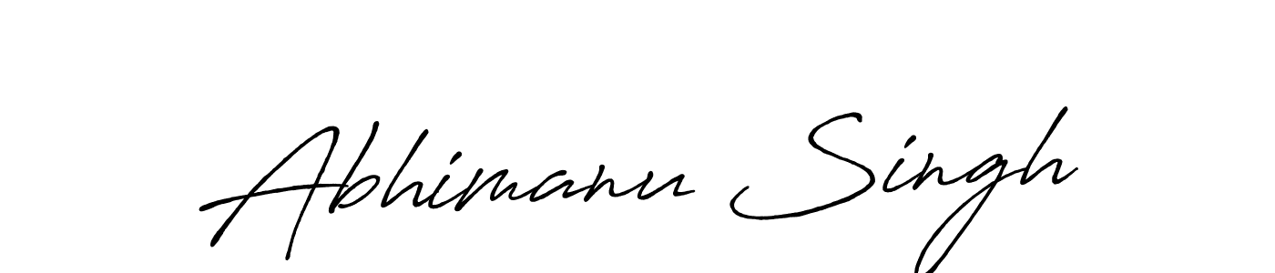 Make a beautiful signature design for name Abhimanu Singh. With this signature (Antro_Vectra_Bolder) style, you can create a handwritten signature for free. Abhimanu Singh signature style 7 images and pictures png
