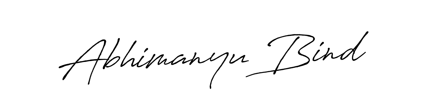 Make a beautiful signature design for name Abhimanyu Bind. With this signature (Antro_Vectra_Bolder) style, you can create a handwritten signature for free. Abhimanyu Bind signature style 7 images and pictures png