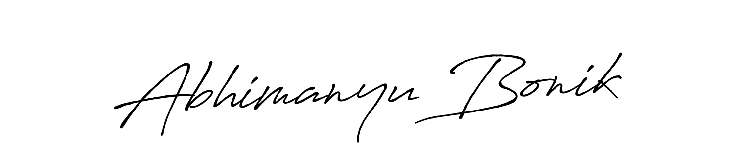 How to make Abhimanyu Bonik signature? Antro_Vectra_Bolder is a professional autograph style. Create handwritten signature for Abhimanyu Bonik name. Abhimanyu Bonik signature style 7 images and pictures png