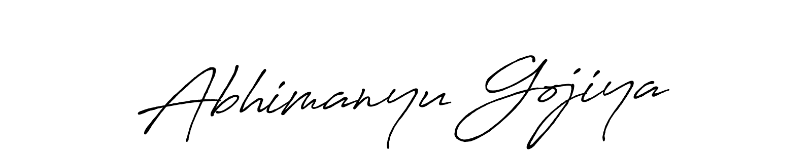 if you are searching for the best signature style for your name Abhimanyu Gojiya. so please give up your signature search. here we have designed multiple signature styles  using Antro_Vectra_Bolder. Abhimanyu Gojiya signature style 7 images and pictures png