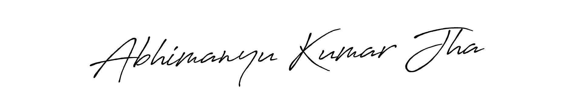 Design your own signature with our free online signature maker. With this signature software, you can create a handwritten (Antro_Vectra_Bolder) signature for name Abhimanyu Kumar Jha. Abhimanyu Kumar Jha signature style 7 images and pictures png