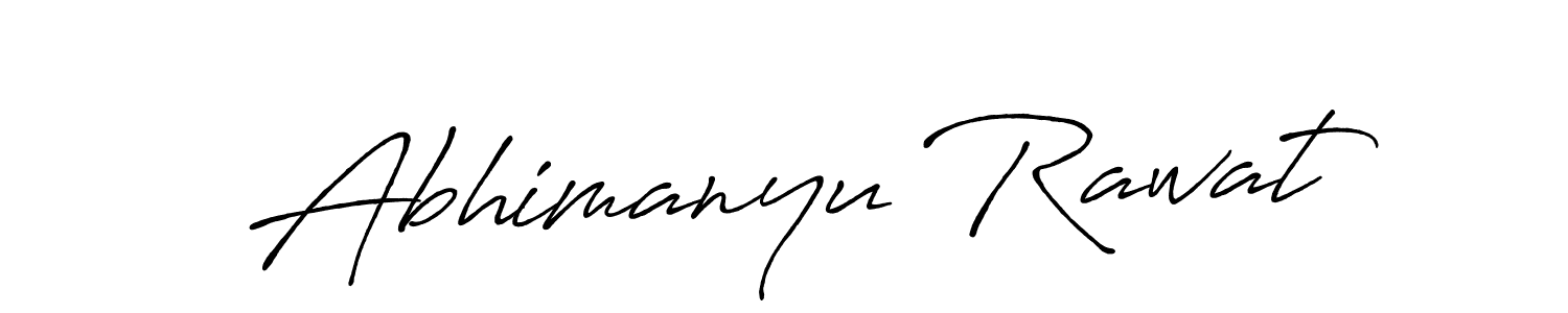 Create a beautiful signature design for name Abhimanyu Rawat. With this signature (Antro_Vectra_Bolder) fonts, you can make a handwritten signature for free. Abhimanyu Rawat signature style 7 images and pictures png