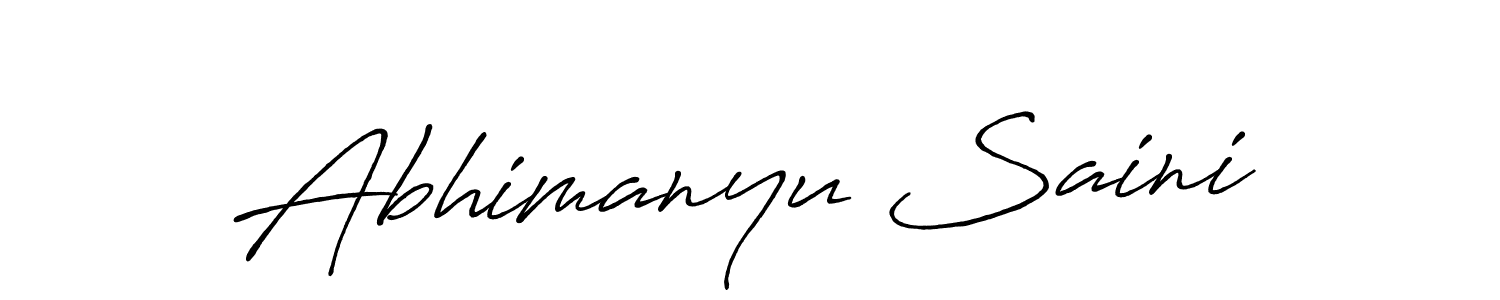 Abhimanyu Saini stylish signature style. Best Handwritten Sign (Antro_Vectra_Bolder) for my name. Handwritten Signature Collection Ideas for my name Abhimanyu Saini. Abhimanyu Saini signature style 7 images and pictures png