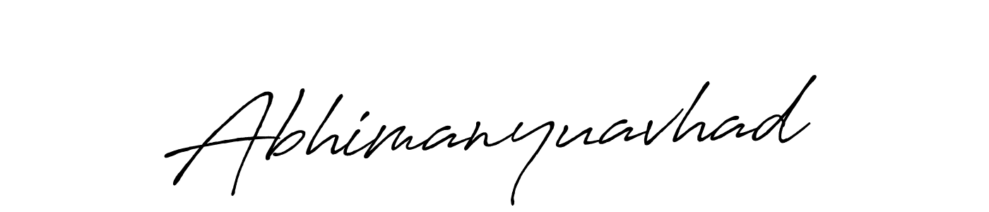 Design your own signature with our free online signature maker. With this signature software, you can create a handwritten (Antro_Vectra_Bolder) signature for name Abhimanyuavhad. Abhimanyuavhad signature style 7 images and pictures png