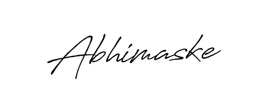 Use a signature maker to create a handwritten signature online. With this signature software, you can design (Antro_Vectra_Bolder) your own signature for name Abhimaske. Abhimaske signature style 7 images and pictures png