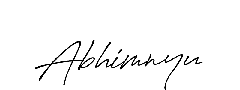 Make a beautiful signature design for name Abhimnyu. With this signature (Antro_Vectra_Bolder) style, you can create a handwritten signature for free. Abhimnyu signature style 7 images and pictures png