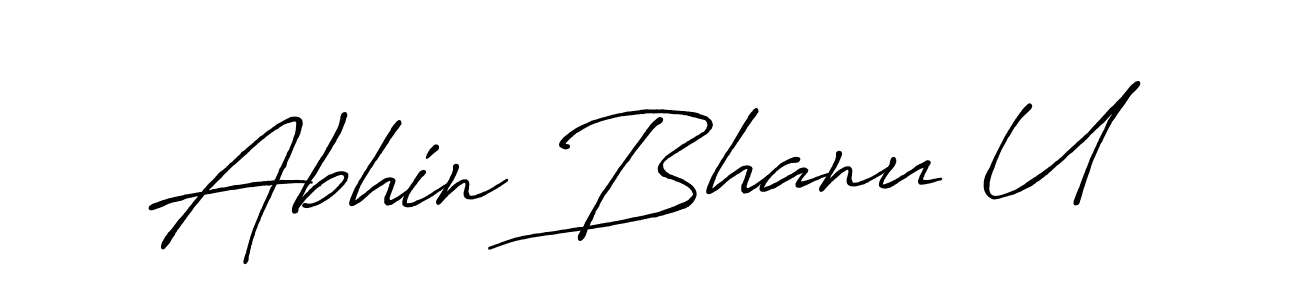 Also You can easily find your signature by using the search form. We will create Abhin Bhanu U name handwritten signature images for you free of cost using Antro_Vectra_Bolder sign style. Abhin Bhanu U signature style 7 images and pictures png