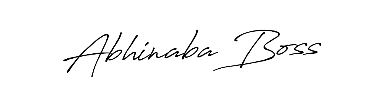 How to make Abhinaba Boss name signature. Use Antro_Vectra_Bolder style for creating short signs online. This is the latest handwritten sign. Abhinaba Boss signature style 7 images and pictures png