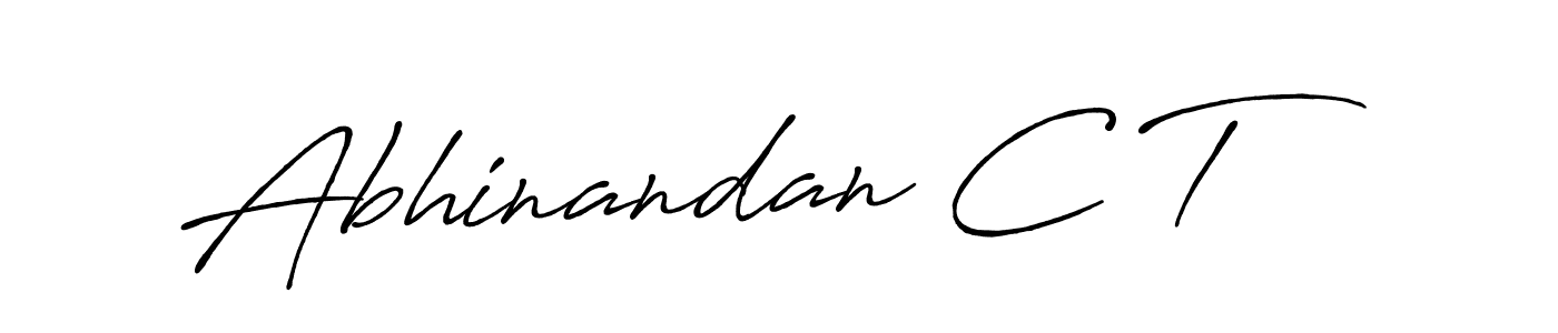 Design your own signature with our free online signature maker. With this signature software, you can create a handwritten (Antro_Vectra_Bolder) signature for name Abhinandan C T. Abhinandan C T signature style 7 images and pictures png