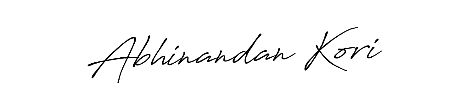 Make a beautiful signature design for name Abhinandan Kori. With this signature (Antro_Vectra_Bolder) style, you can create a handwritten signature for free. Abhinandan Kori signature style 7 images and pictures png