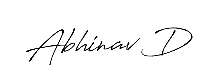 Use a signature maker to create a handwritten signature online. With this signature software, you can design (Antro_Vectra_Bolder) your own signature for name Abhinav D. Abhinav D signature style 7 images and pictures png