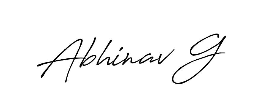 Design your own signature with our free online signature maker. With this signature software, you can create a handwritten (Antro_Vectra_Bolder) signature for name Abhinav G. Abhinav G signature style 7 images and pictures png