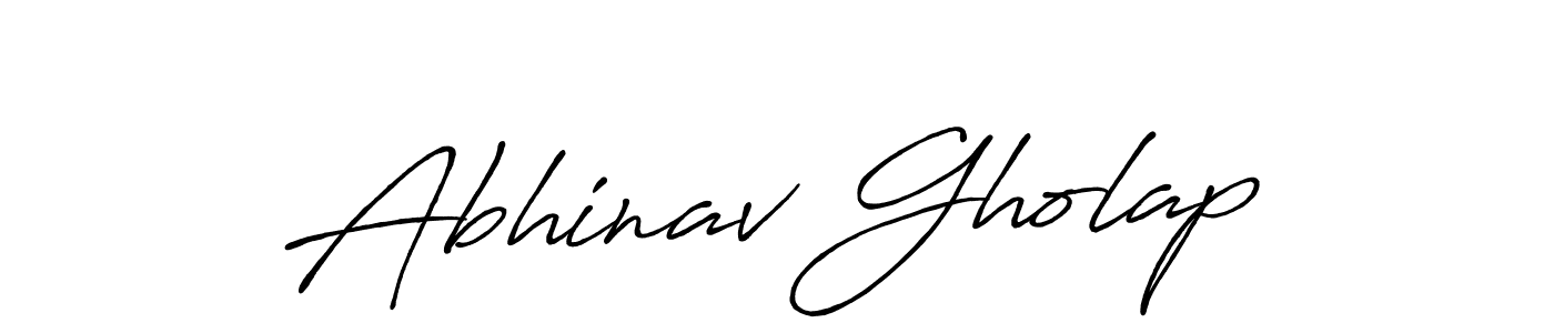Make a beautiful signature design for name Abhinav Gholap. With this signature (Antro_Vectra_Bolder) style, you can create a handwritten signature for free. Abhinav Gholap signature style 7 images and pictures png