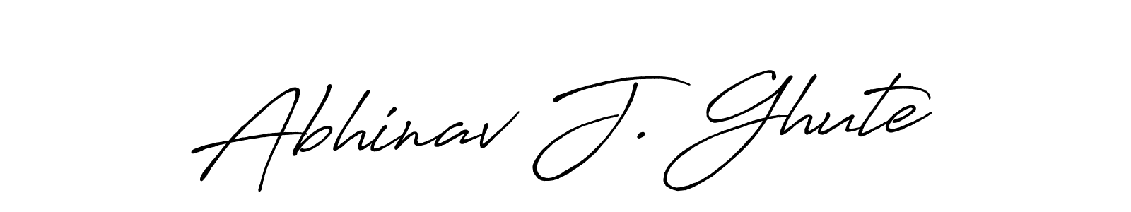 How to make Abhinav J. Ghute name signature. Use Antro_Vectra_Bolder style for creating short signs online. This is the latest handwritten sign. Abhinav J. Ghute signature style 7 images and pictures png