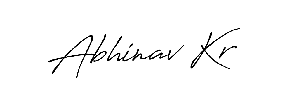 Use a signature maker to create a handwritten signature online. With this signature software, you can design (Antro_Vectra_Bolder) your own signature for name Abhinav Kr. Abhinav Kr signature style 7 images and pictures png