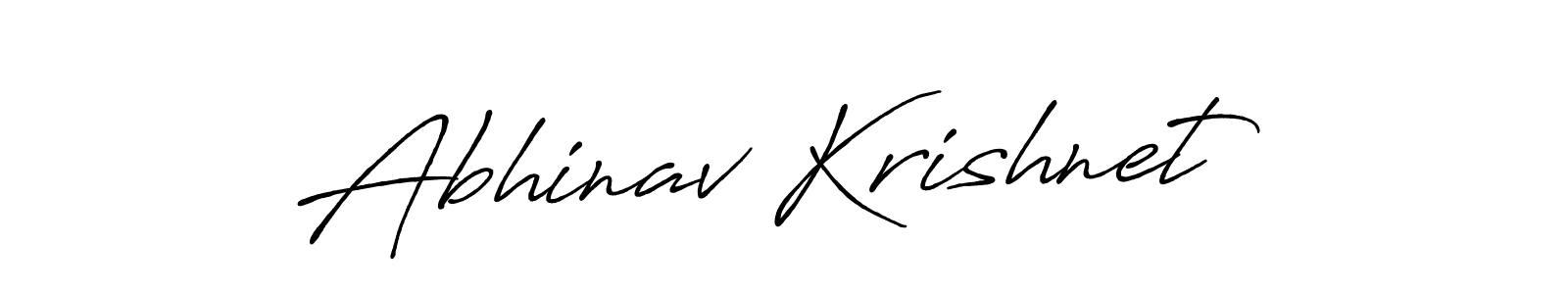 You should practise on your own different ways (Antro_Vectra_Bolder) to write your name (Abhinav Krishnet) in signature. don't let someone else do it for you. Abhinav Krishnet signature style 7 images and pictures png