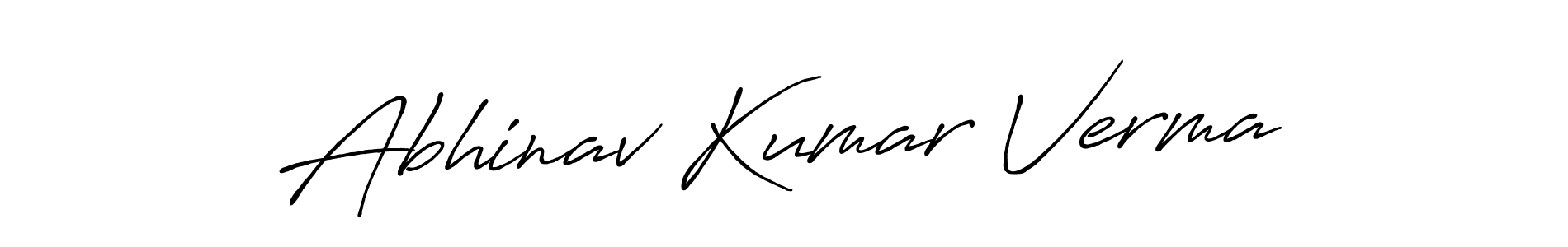 Use a signature maker to create a handwritten signature online. With this signature software, you can design (Antro_Vectra_Bolder) your own signature for name Abhinav Kumar Verma. Abhinav Kumar Verma signature style 7 images and pictures png