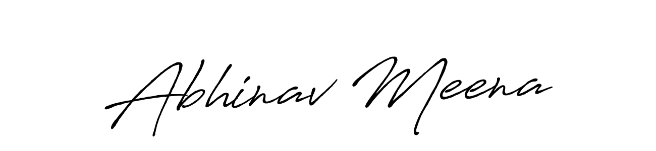 Antro_Vectra_Bolder is a professional signature style that is perfect for those who want to add a touch of class to their signature. It is also a great choice for those who want to make their signature more unique. Get Abhinav Meena name to fancy signature for free. Abhinav Meena signature style 7 images and pictures png