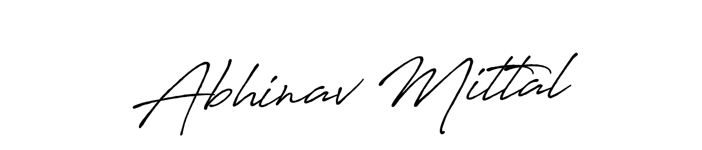 Create a beautiful signature design for name Abhinav Mittal. With this signature (Antro_Vectra_Bolder) fonts, you can make a handwritten signature for free. Abhinav Mittal signature style 7 images and pictures png