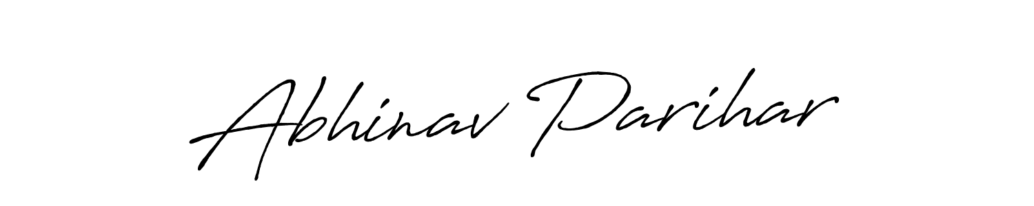 The best way (Antro_Vectra_Bolder) to make a short signature is to pick only two or three words in your name. The name Abhinav Parihar include a total of six letters. For converting this name. Abhinav Parihar signature style 7 images and pictures png