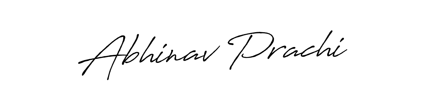 Make a beautiful signature design for name Abhinav Prachi. With this signature (Antro_Vectra_Bolder) style, you can create a handwritten signature for free. Abhinav Prachi signature style 7 images and pictures png