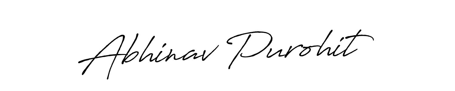 Create a beautiful signature design for name Abhinav Purohit. With this signature (Antro_Vectra_Bolder) fonts, you can make a handwritten signature for free. Abhinav Purohit signature style 7 images and pictures png