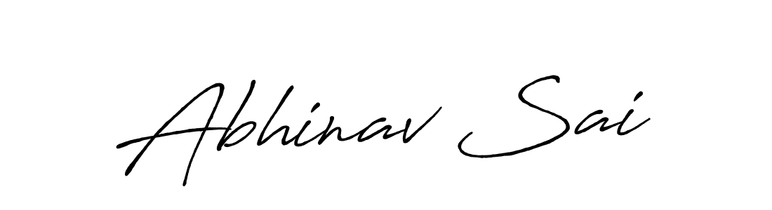 Create a beautiful signature design for name Abhinav Sai. With this signature (Antro_Vectra_Bolder) fonts, you can make a handwritten signature for free. Abhinav Sai signature style 7 images and pictures png