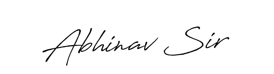 It looks lik you need a new signature style for name Abhinav Sir. Design unique handwritten (Antro_Vectra_Bolder) signature with our free signature maker in just a few clicks. Abhinav Sir signature style 7 images and pictures png