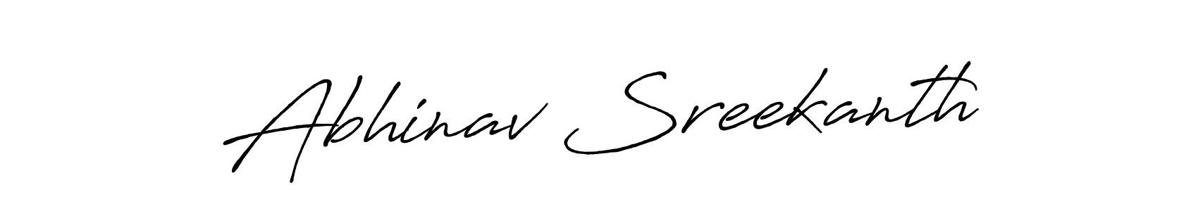Create a beautiful signature design for name Abhinav Sreekanth. With this signature (Antro_Vectra_Bolder) fonts, you can make a handwritten signature for free. Abhinav Sreekanth signature style 7 images and pictures png