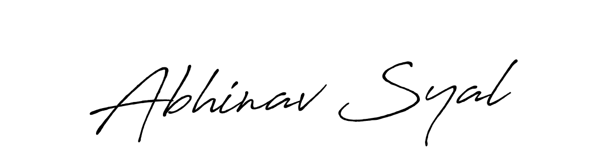 Design your own signature with our free online signature maker. With this signature software, you can create a handwritten (Antro_Vectra_Bolder) signature for name Abhinav Syal. Abhinav Syal signature style 7 images and pictures png