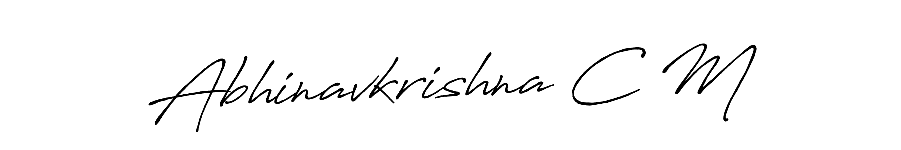 Make a beautiful signature design for name Abhinavkrishna C M. With this signature (Antro_Vectra_Bolder) style, you can create a handwritten signature for free. Abhinavkrishna C M signature style 7 images and pictures png