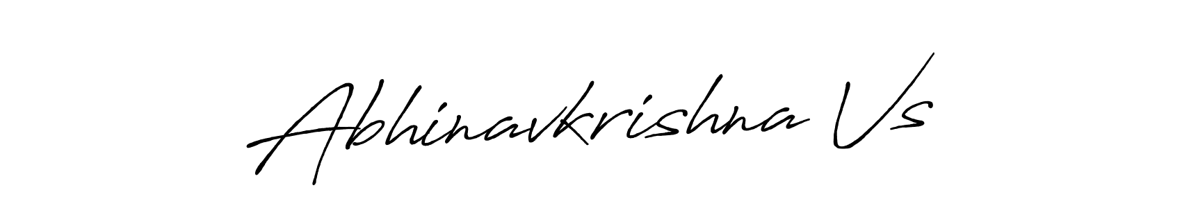 Create a beautiful signature design for name Abhinavkrishna Vs. With this signature (Antro_Vectra_Bolder) fonts, you can make a handwritten signature for free. Abhinavkrishna Vs signature style 7 images and pictures png