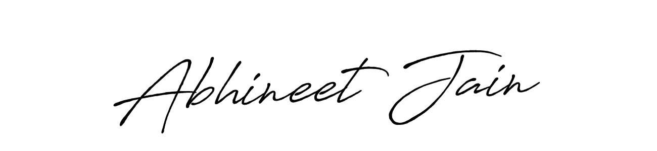 Make a beautiful signature design for name Abhineet Jain. With this signature (Antro_Vectra_Bolder) style, you can create a handwritten signature for free. Abhineet Jain signature style 7 images and pictures png