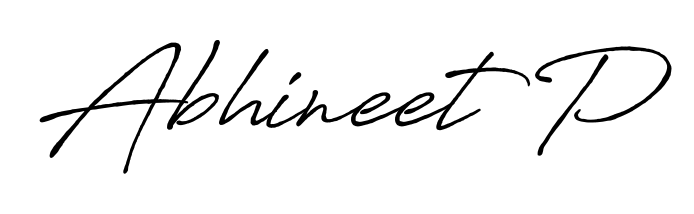 Turn your name Abhineet P into a signature brand with Antro_Vectra_Bolder styling. Download in standard PNG or transparent format anytime. Abhineet P signature style 7 images and pictures png