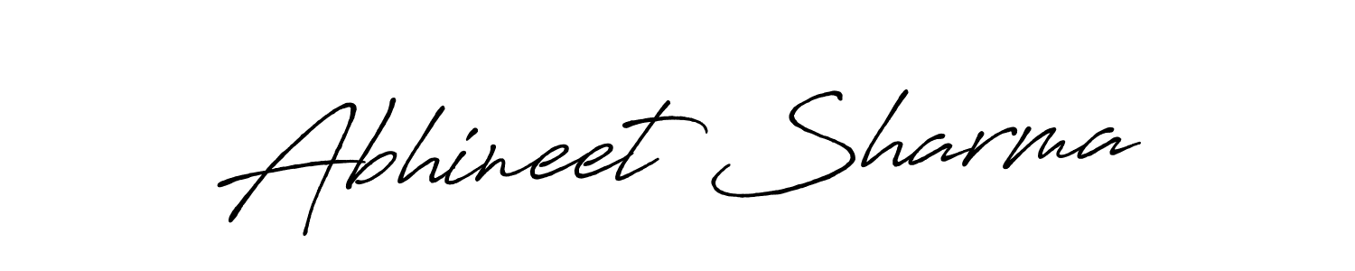 Also we have Abhineet Sharma name is the best signature style. Create professional handwritten signature collection using Antro_Vectra_Bolder autograph style. Abhineet Sharma signature style 7 images and pictures png