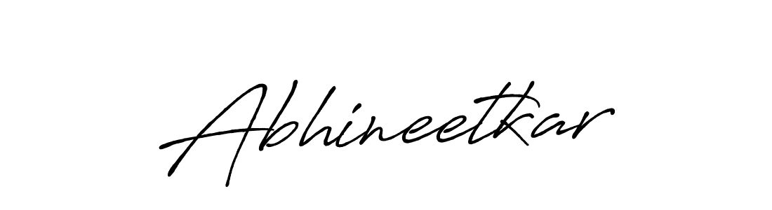 How to make Abhineetkar name signature. Use Antro_Vectra_Bolder style for creating short signs online. This is the latest handwritten sign. Abhineetkar signature style 7 images and pictures png
