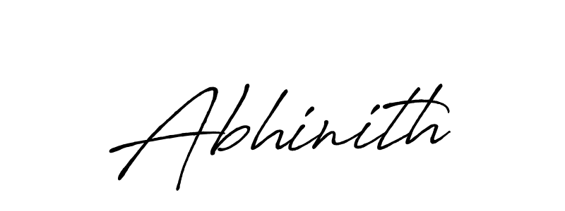 Use a signature maker to create a handwritten signature online. With this signature software, you can design (Antro_Vectra_Bolder) your own signature for name Abhinith. Abhinith signature style 7 images and pictures png