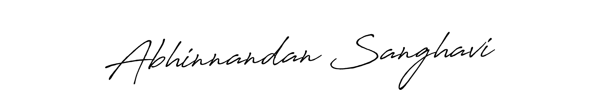 Antro_Vectra_Bolder is a professional signature style that is perfect for those who want to add a touch of class to their signature. It is also a great choice for those who want to make their signature more unique. Get Abhinnandan Sanghavi name to fancy signature for free. Abhinnandan Sanghavi signature style 7 images and pictures png