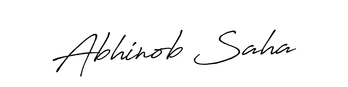 Abhinob Saha stylish signature style. Best Handwritten Sign (Antro_Vectra_Bolder) for my name. Handwritten Signature Collection Ideas for my name Abhinob Saha. Abhinob Saha signature style 7 images and pictures png