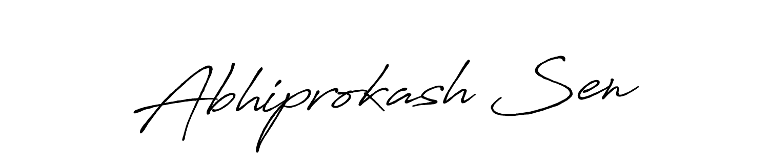 The best way (Antro_Vectra_Bolder) to make a short signature is to pick only two or three words in your name. The name Abhiprokash Sen include a total of six letters. For converting this name. Abhiprokash Sen signature style 7 images and pictures png