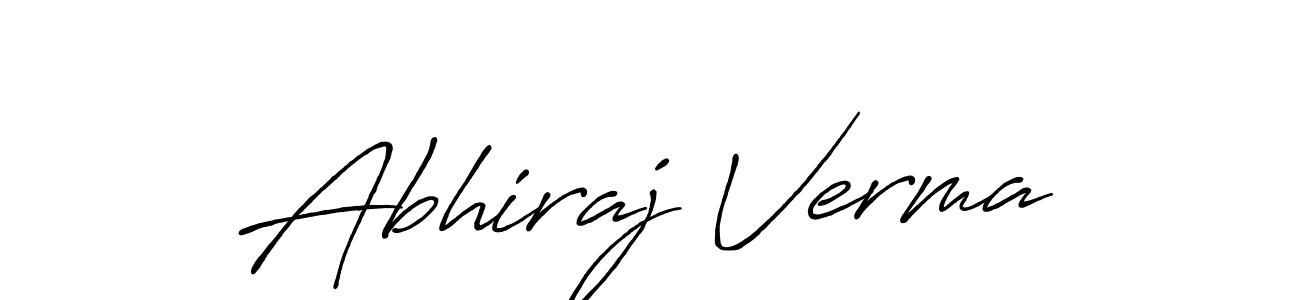 Create a beautiful signature design for name Abhiraj Verma. With this signature (Antro_Vectra_Bolder) fonts, you can make a handwritten signature for free. Abhiraj Verma signature style 7 images and pictures png