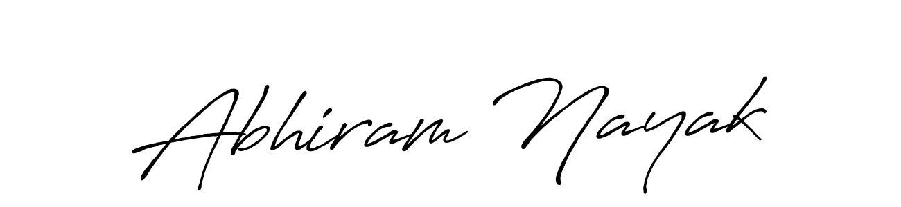 Create a beautiful signature design for name Abhiram Nayak. With this signature (Antro_Vectra_Bolder) fonts, you can make a handwritten signature for free. Abhiram Nayak signature style 7 images and pictures png