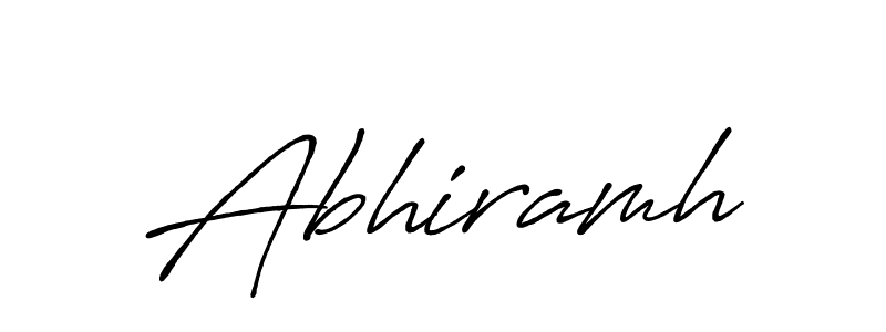 Use a signature maker to create a handwritten signature online. With this signature software, you can design (Antro_Vectra_Bolder) your own signature for name Abhiramh. Abhiramh signature style 7 images and pictures png