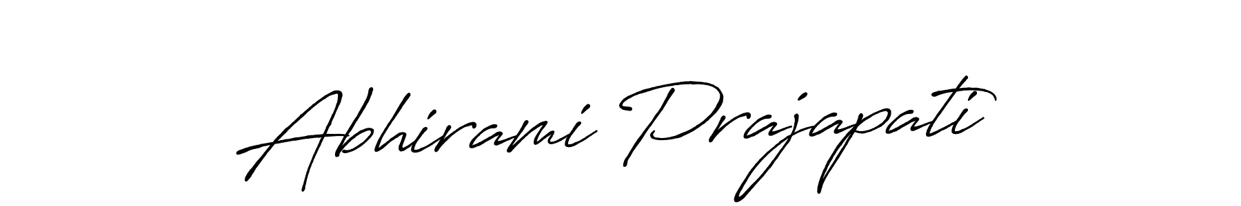 Make a beautiful signature design for name Abhirami Prajapati. With this signature (Antro_Vectra_Bolder) style, you can create a handwritten signature for free. Abhirami Prajapati signature style 7 images and pictures png