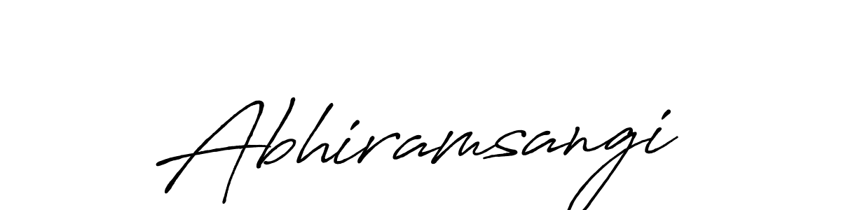 How to make Abhiramsangi name signature. Use Antro_Vectra_Bolder style for creating short signs online. This is the latest handwritten sign. Abhiramsangi signature style 7 images and pictures png