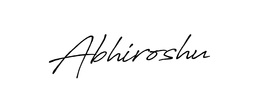 Also we have Abhiroshu name is the best signature style. Create professional handwritten signature collection using Antro_Vectra_Bolder autograph style. Abhiroshu signature style 7 images and pictures png