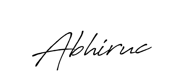 Make a beautiful signature design for name Abhiruc. With this signature (Antro_Vectra_Bolder) style, you can create a handwritten signature for free. Abhiruc signature style 7 images and pictures png