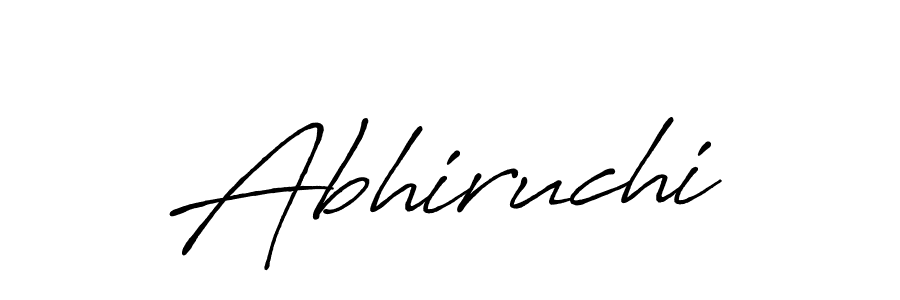 How to make Abhiruchi name signature. Use Antro_Vectra_Bolder style for creating short signs online. This is the latest handwritten sign. Abhiruchi signature style 7 images and pictures png