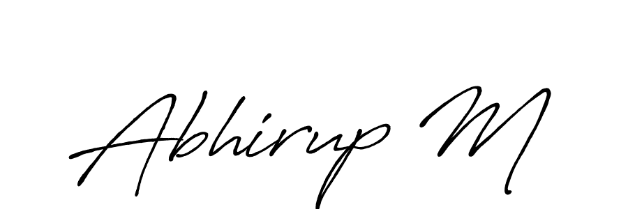 Create a beautiful signature design for name Abhirup M. With this signature (Antro_Vectra_Bolder) fonts, you can make a handwritten signature for free. Abhirup M signature style 7 images and pictures png