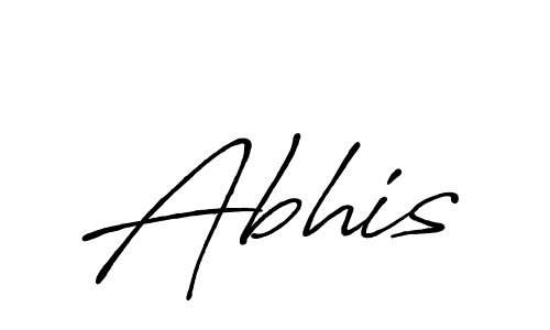 Design your own signature with our free online signature maker. With this signature software, you can create a handwritten (Antro_Vectra_Bolder) signature for name Abhis. Abhis signature style 7 images and pictures png